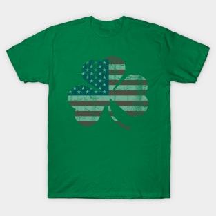 Irish American Flag Shamrock T-Shirt